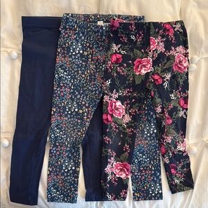 Floral and Patterned Kids Leggings Set